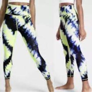 Athleta Elation Tie Dye 7/8 Tight Leggings Cobalt Blue Women's Size XS